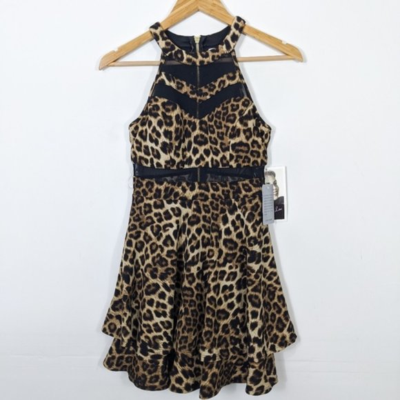 Love, Nicki Lew Dresses & Skirts - Love, Nickie Lew Animal Print Skater Dress Small